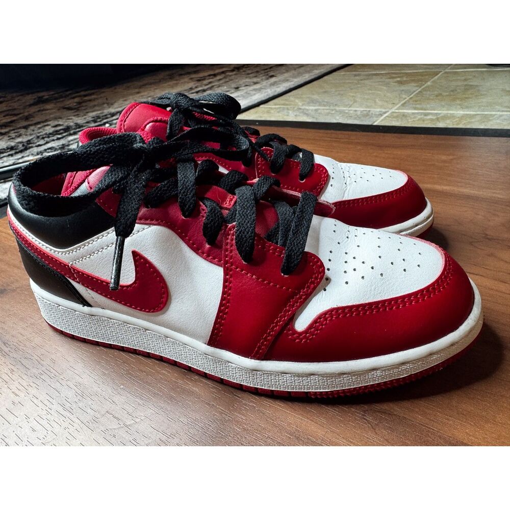 Nike Air Jordan 1 Low Unisex Kids Sneaker Red/White/Black US 5 Y